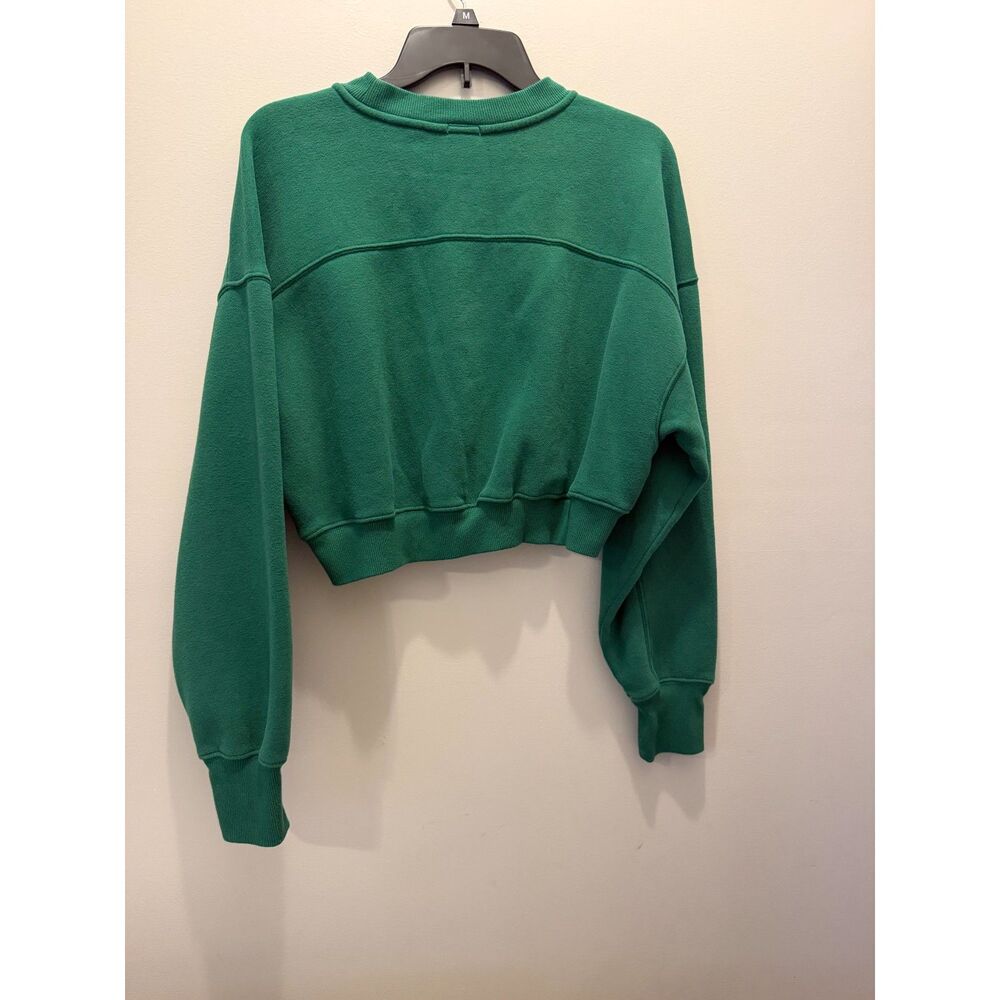 OFFLINE BY AERIE cropped green crewneck sweatshirt